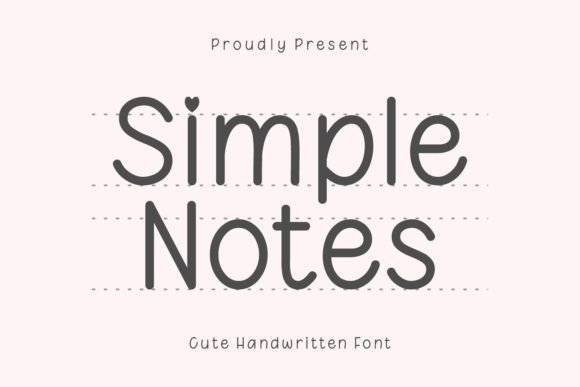 Simple Notes Font - Featured Image