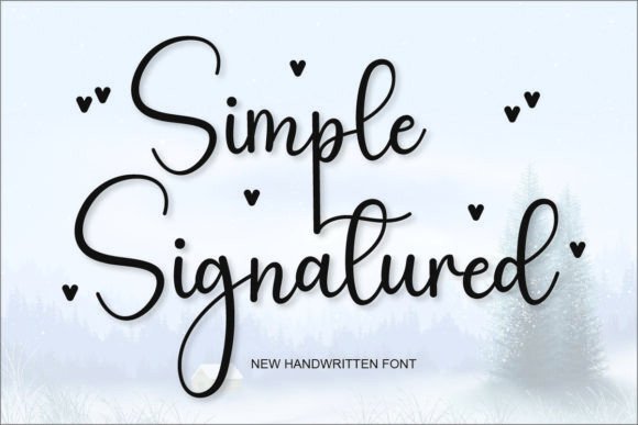 Simple Signatured Font - Featured Image