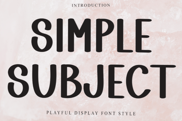 Simple Subject Font - Featured Image