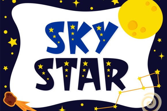 Sky Star Font - Featured Image