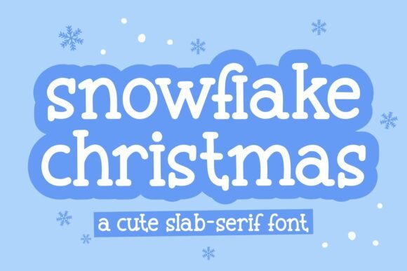 Snowflake Christmas Font - Featured Image