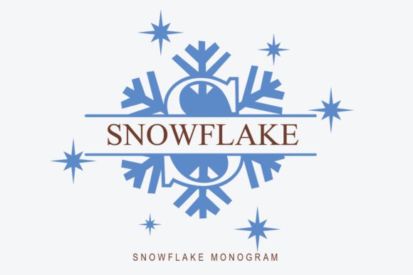Snowflake Monogram Font - Featured Image