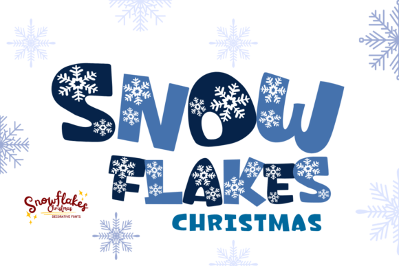 Snowflakes Christmas Font - Featured Image