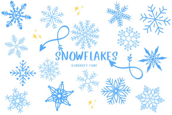 Snowflakes Font - Featured Image