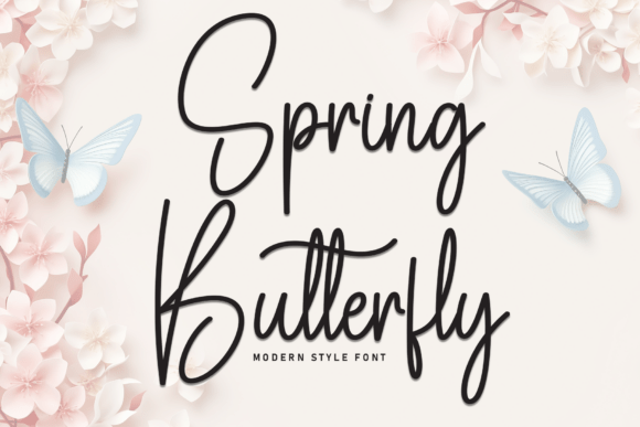 Spring Butterfly Font - Featured Image
