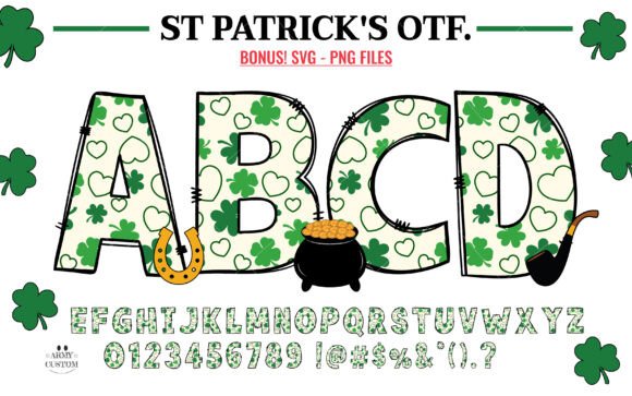 St. Patrick's Shamrock Font - Featured Image