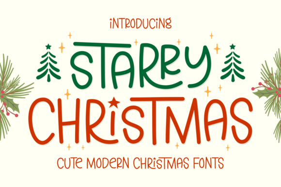 Starry Christmas Font - Featured Image