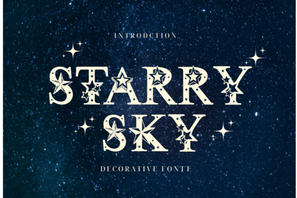 Starry Sky Font - Featured Image
