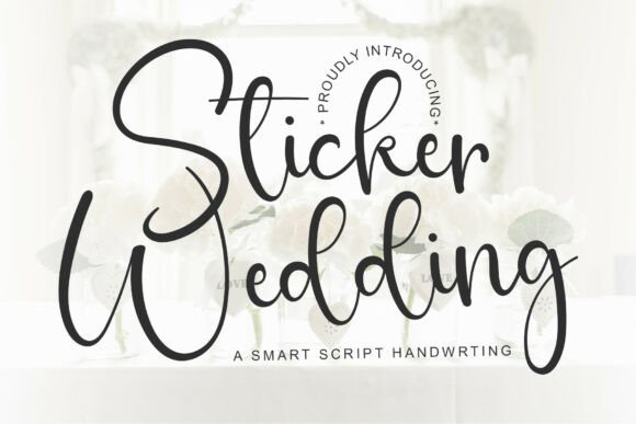 Sticker Wedding Font - Featured Image