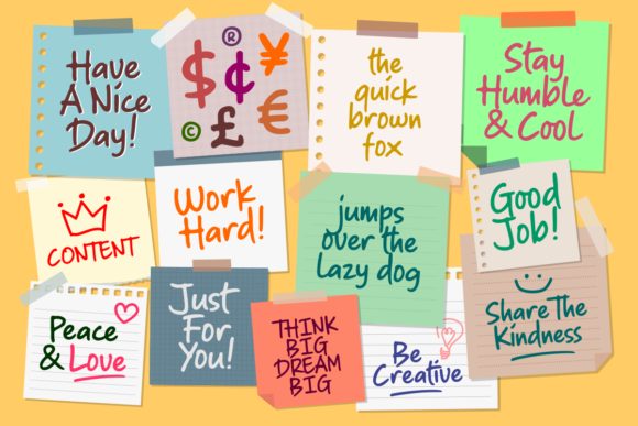 Sticky Notes Font - Featured Image