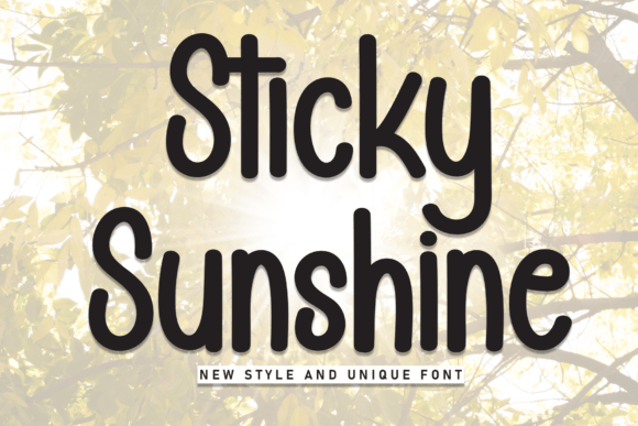 Sticky Sunshine Font - Featured Image