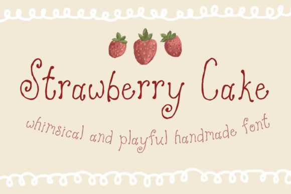 Strawberry Cake Font - Featured Image