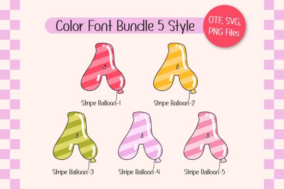 Stripe Balloon Font - Featured Image