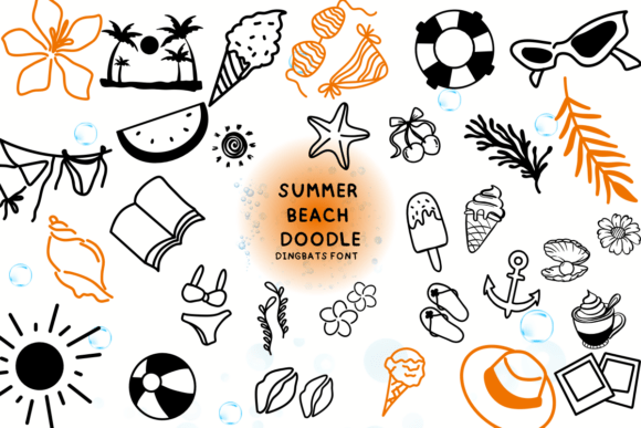 Summer Beach Doodle Font - Featured Image