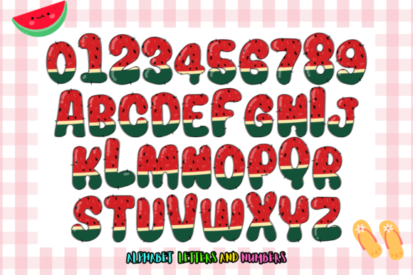 Summer Beach Watermelon Font - Featured Image