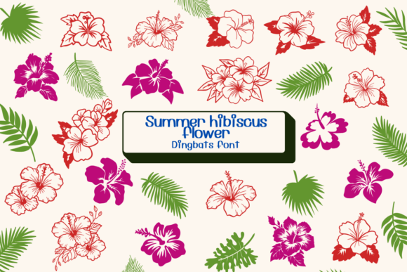 Summer Hibiscus Flower Font - Featured Image