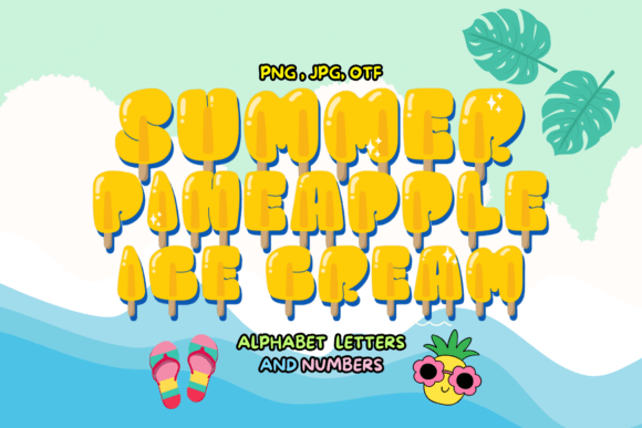 Summer Pineapple Ice Cream Font - Featured Image