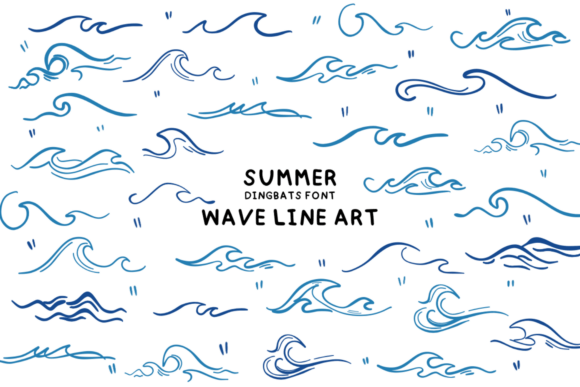 Summer Wave Line Art Font - Featured Image