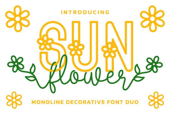 Sun Flower Duo Font - Featured Image