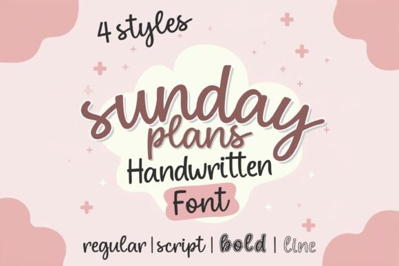 Sunday Plans Bundle Font - Featured Image