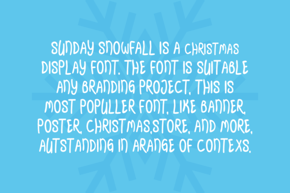 Sunday Snowfall Font - Featured Image
