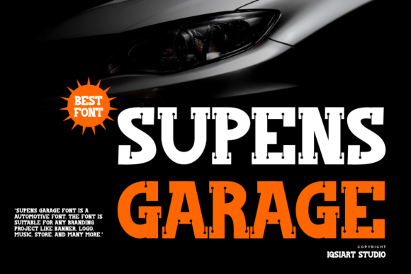 Supens Garage Font - Featured Image