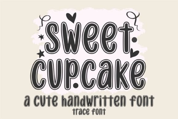 Sweet Cupcake Trace Font - Featured Image
