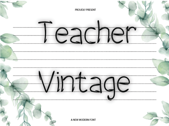 Teacher Vintage Font - Featured Image