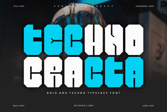 Techno Cracta Font - Featured Image