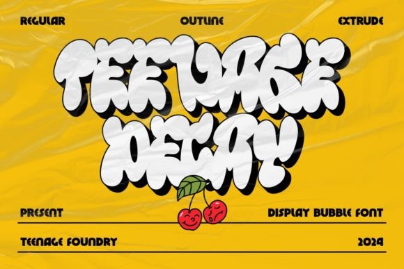 Teenage Decay Font - Featured Image