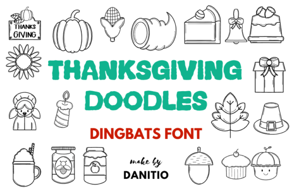 Thanksgiving Doodles Font - Featured Image