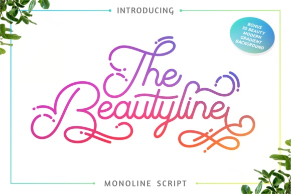 The Beautyline Font - Featured Image