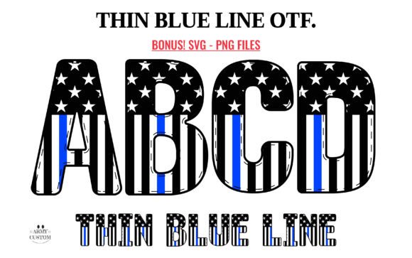 Thin Blue Line Font - Featured Image