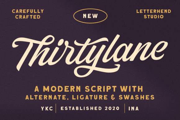 Thirtylane Font - Featured Image