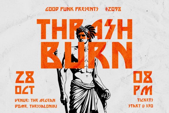 Thrash Burn Font - Featured Image