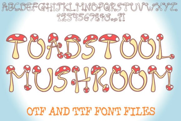 Toadstool Mushroom Font - Featured Image