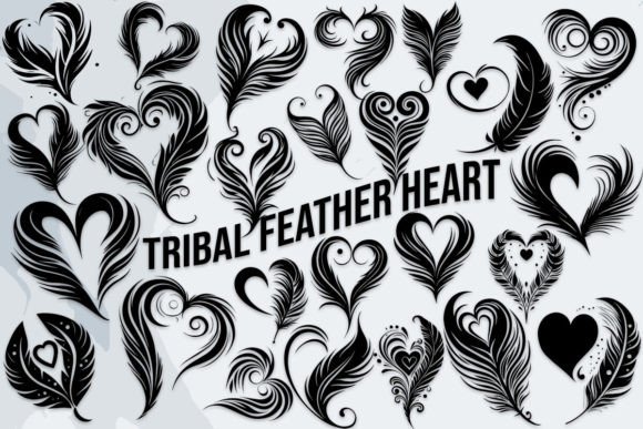Tribal Feather Heart Font - Featured Image