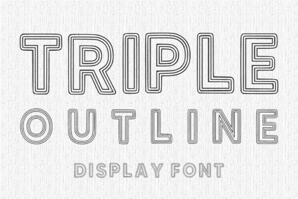 Triple Outline Font - Featured Image