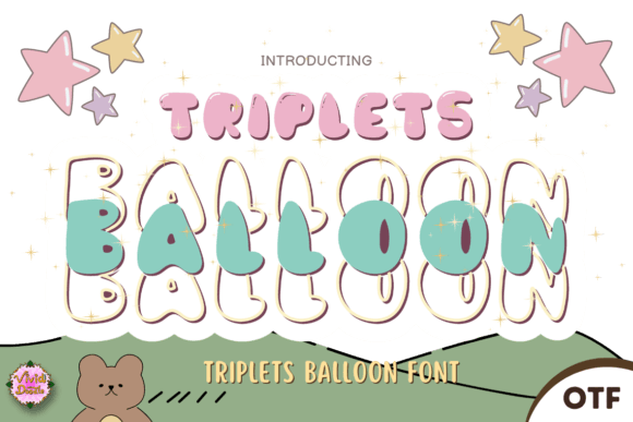 Triplets Balloons Font - Featured Image