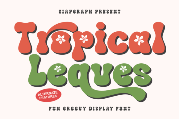 Tropical Leaves Font - Featured Image