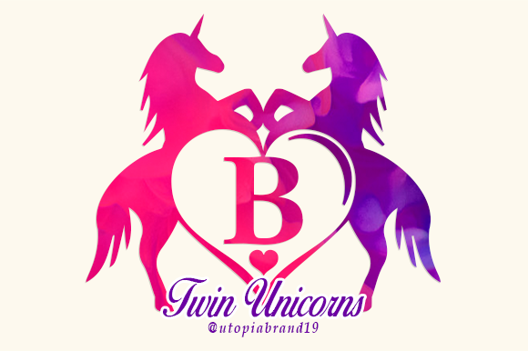 Twin Unicorns and Heart Monogram Font Font - Featured Image