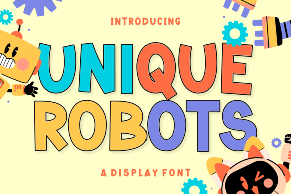 Unique Robots Font - Featured Image