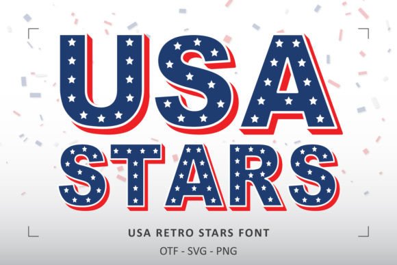 Usa Retro Stars Font - Featured Image
