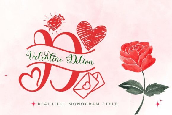 Valentine Delion Monogram Font - Featured Image