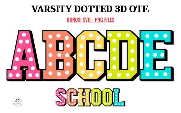 Varsity Dotted 3d Font - Featured Image