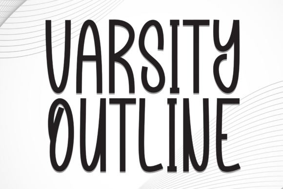 Varsity Outline Font - Featured Image