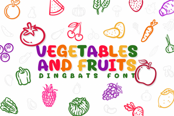 Vegetables and Fruits Font - Featured Image