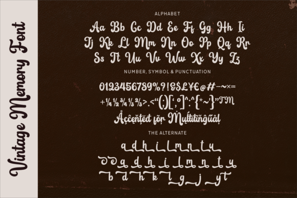 Vintage Memory Font - Featured Image