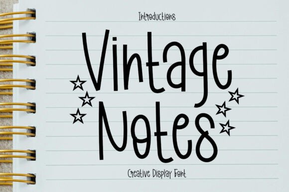 Vintage Notes Font - Featured Image