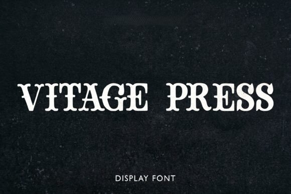 Vintage Press Font - Featured Image